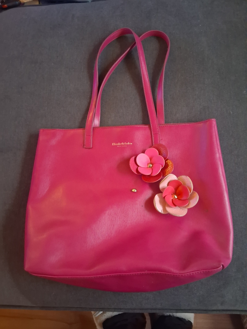 Elizabeth Arden New York Pink Floral Tote Bag Purse
